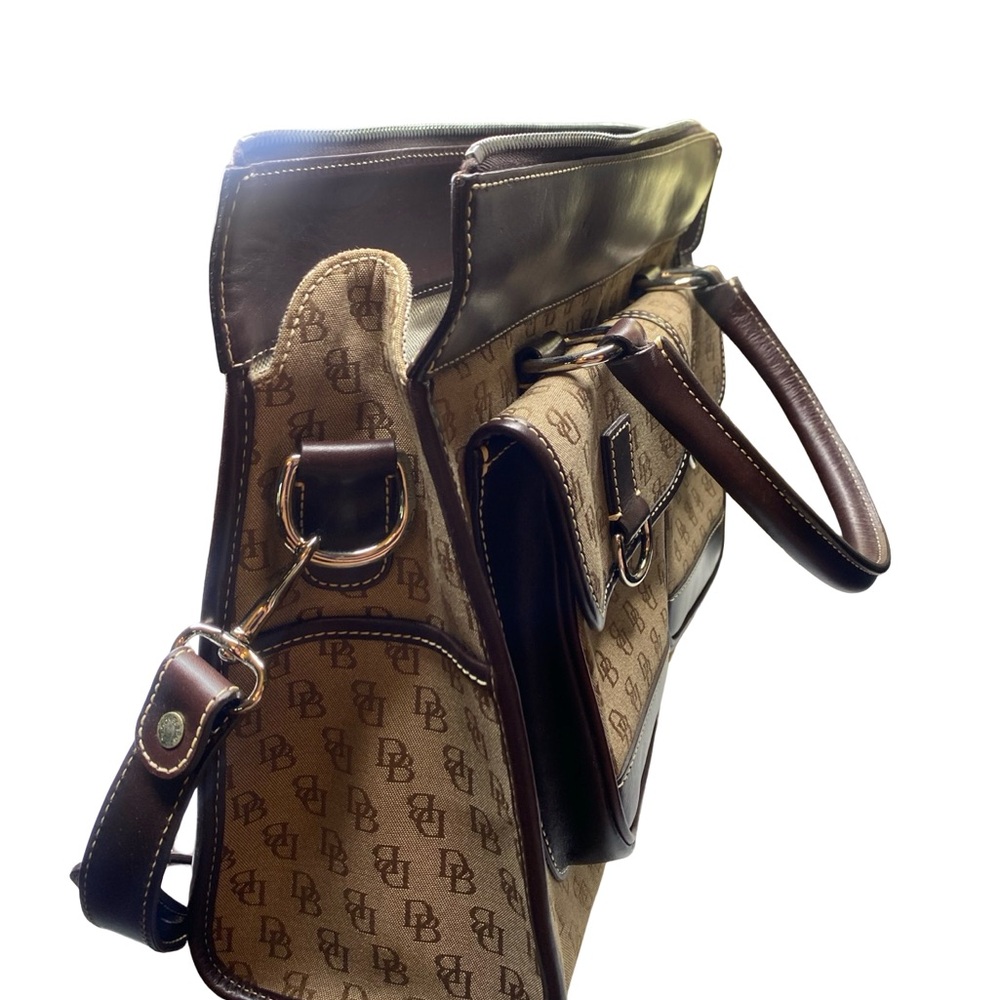 Dooney & Bourke Tan and Brown Briefcase - Picture 7 of 8